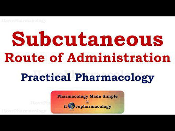 Subcutaneous route of drug administration