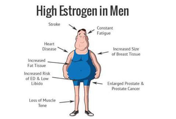 Effects of high oestrogen in men