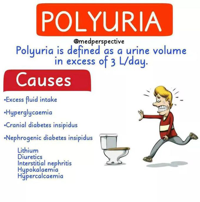 Causes of polyuria.🥀🥀