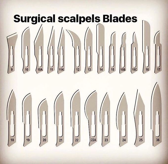 Those are all the Surgical scalpels Blades!