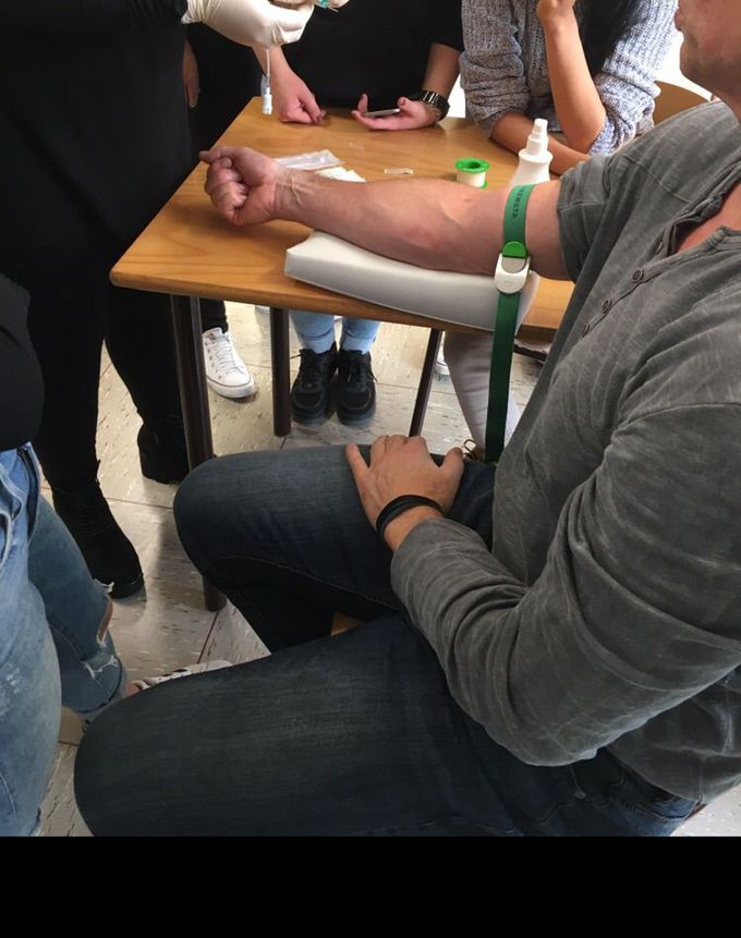 Learning to take a blood sample