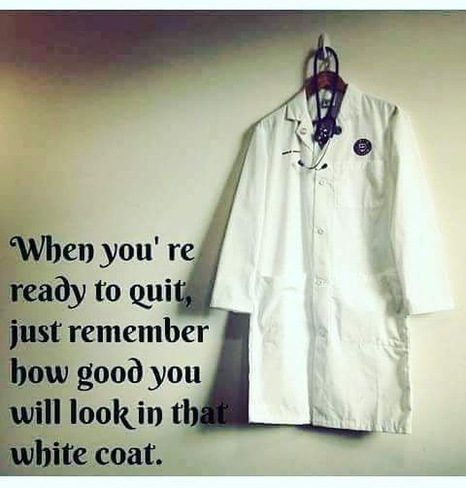 The white coat.