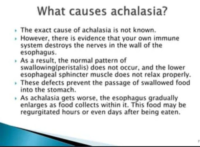 What is the cause of Achalasia?