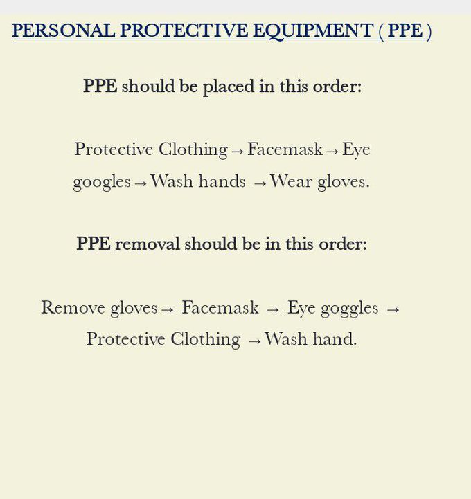 Personal Protective Equipment (PPE)