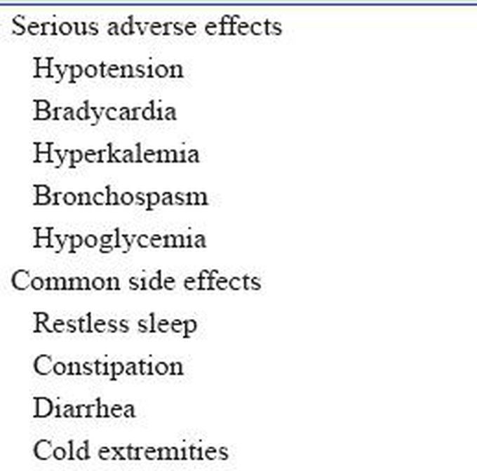 Adverse effects of propanolol