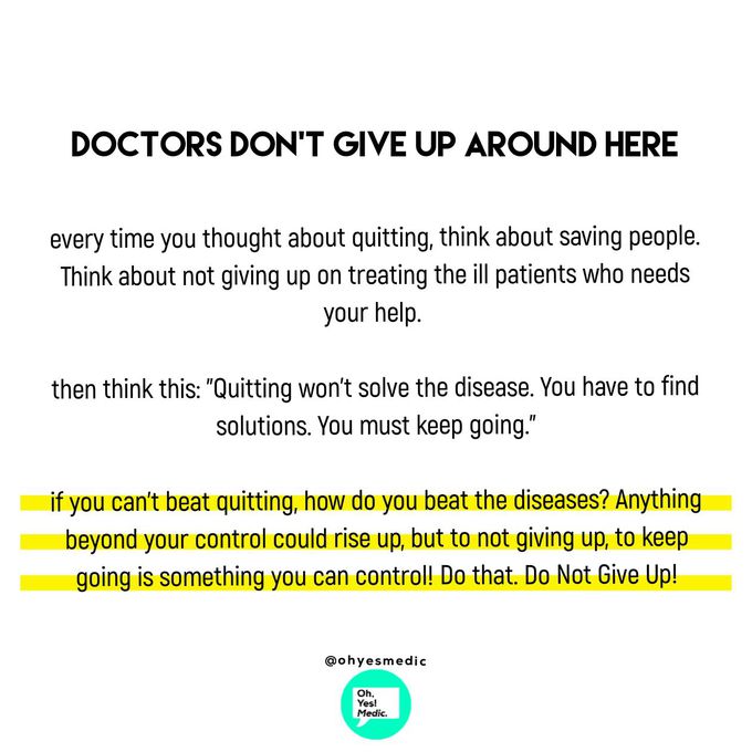 Doctors don't go quitting like it's a painkiller 💊