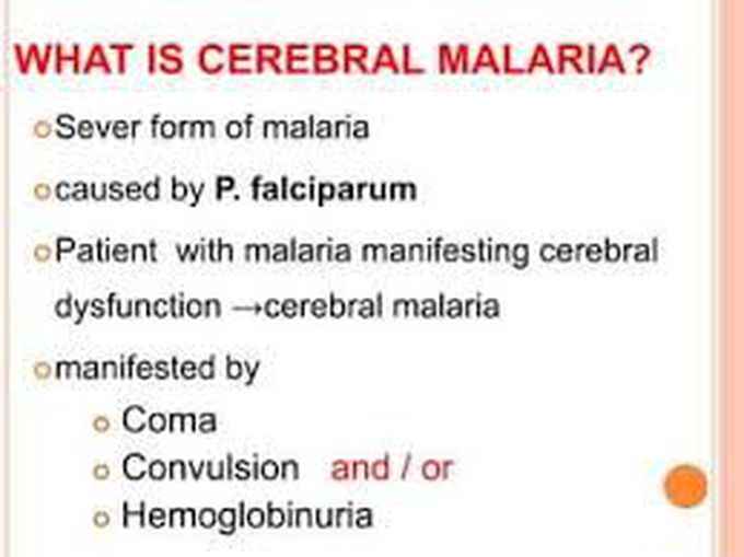 Symptoms of cerebral malaria
