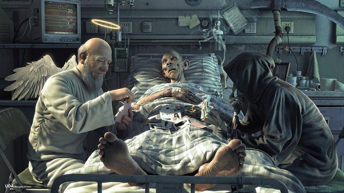 The battle between life and death