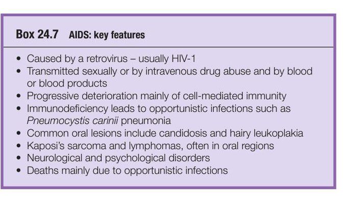 Acquired immuno deficiency syndrome