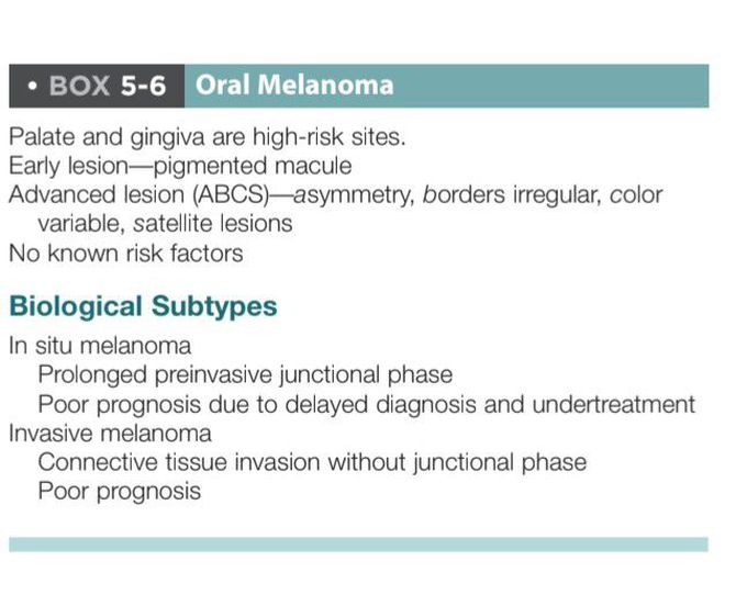 Oral melanoma