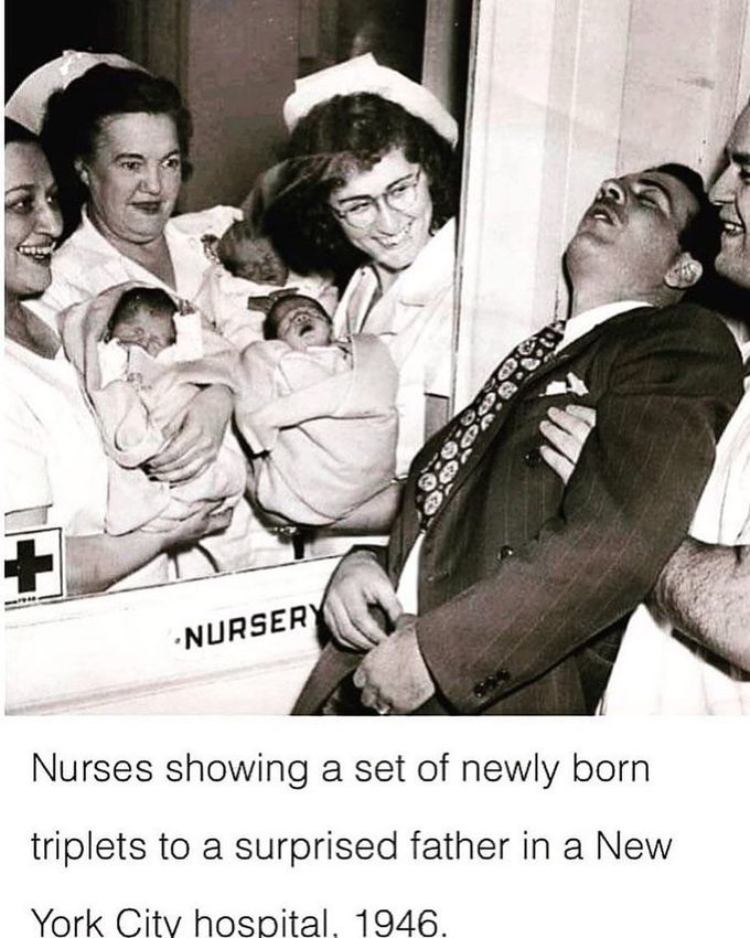 Reaction of a Father of Triplets