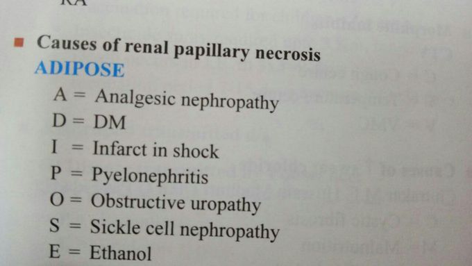 Renal papillary necrosis