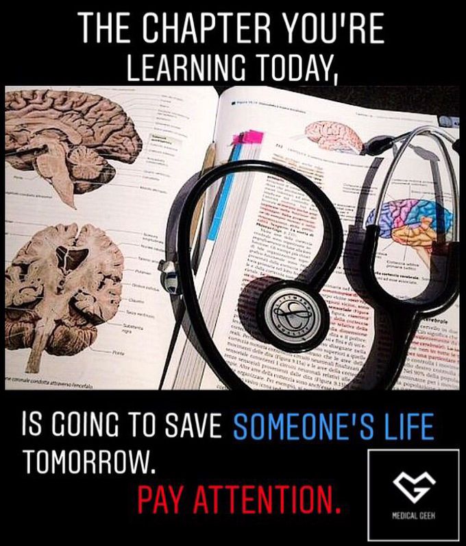 Don’t study hard, study well. Not just with your mind, but do it by heart. Never do it just to pass, but to learn. Do not memorize, but understand it fully. Don’t call it difficult, call it a challenge. Because in the end medicine is only for those who cannot imagine doing anything else. Your dream is in your hands. 👨🏻‍⚕️
.
.
Stay attentive and focused when you are in class coz at last that knowledge will help you to treat someone on their worst day. Don’t take it as a burden but take it as a key that will guide you to become a good doctor. After all a good doctor is someone who is kind and most importantly who has enough knowledge to treat his/her patients. 💉
WORK HARD, STAY HAPPY, BECOME A DOCTOR ♥️
.
.
.
#medicalgeek #medlove #medicine #workhard #grind #becomeadoctor #medicineislove #doctor #medicalstudent #hustle #studymedicine #medico #biology #heart #medical