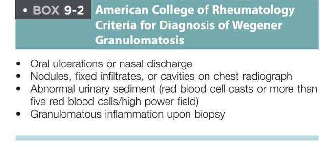 Wegener's granulomatosis diagnosis