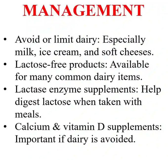 Lactose Intolerance Management
