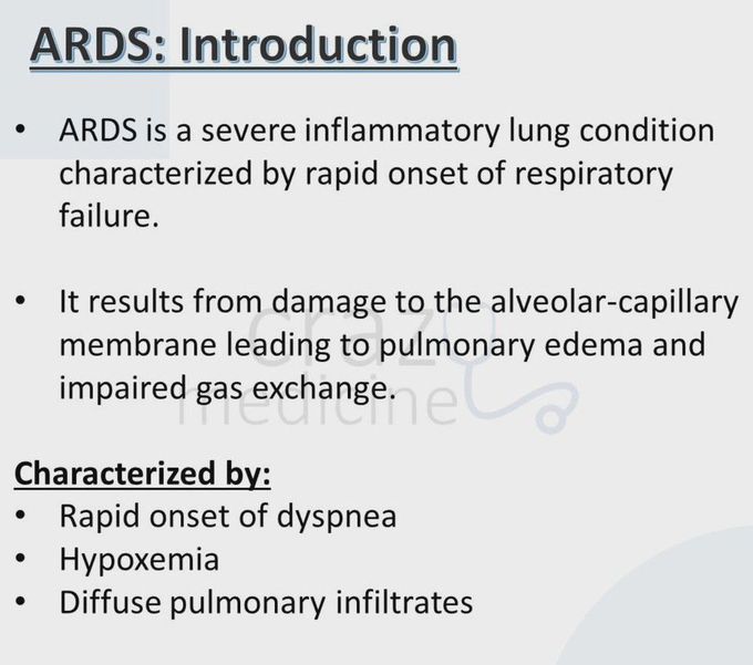 Acute Respiratory Distress Syndrome I