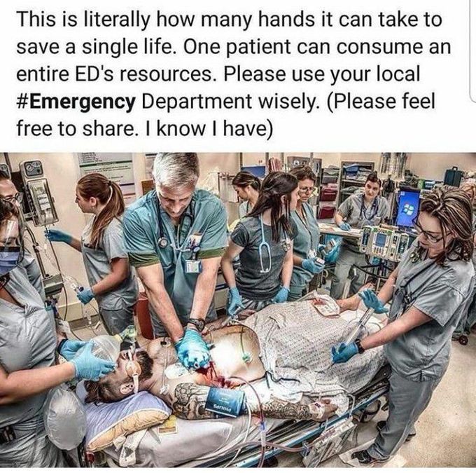Save one life working many doctors.