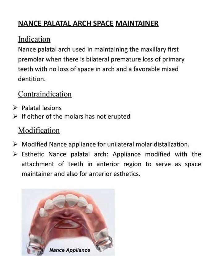 Nance Palatal Arch Space Maintainer