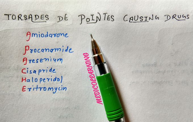 Torsades de pointes causing durg