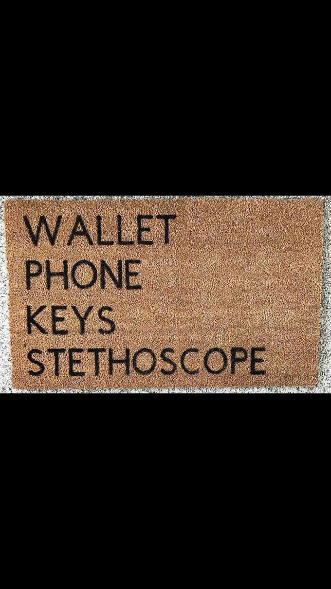 Wallet phone keys stethoscope all that you need