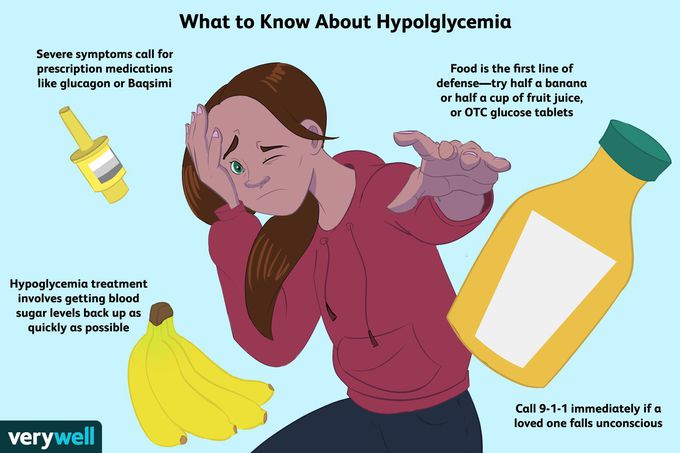 What causes hypoglycemia (low blood sugar) in people with diabetes?