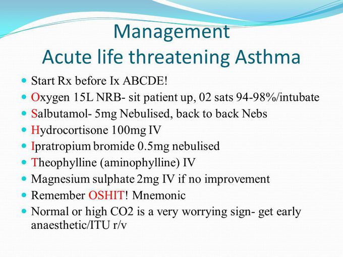 Management of Acute Asthma Exacerbation