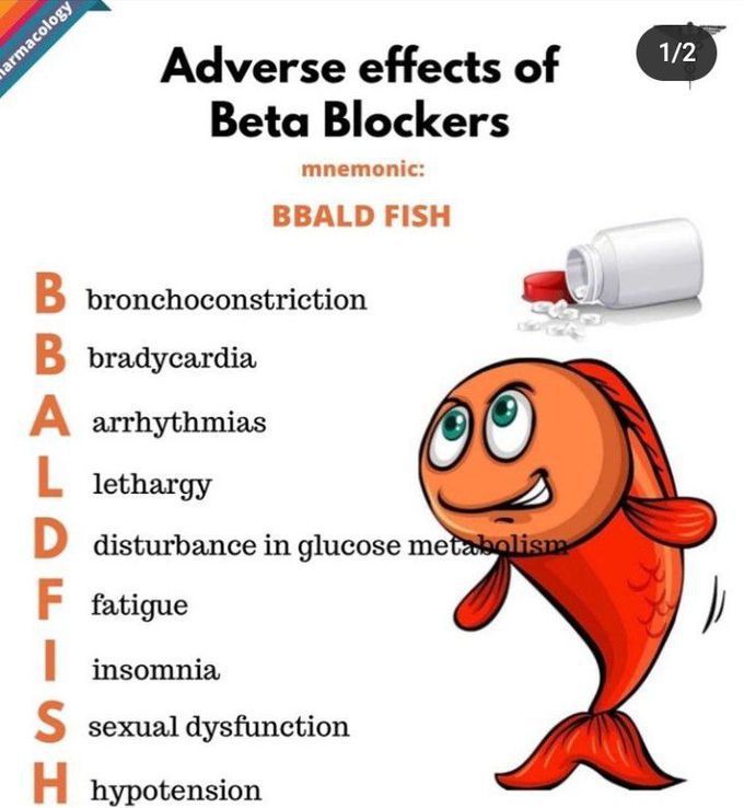 Side effects of beta blockers