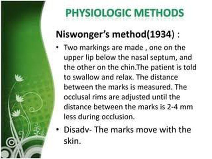 Niswonger's method of jaw record