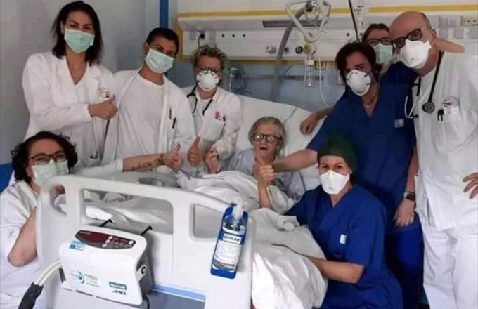 A woman aged 95 years become the oldest lady to recover from Coronavirus infection. Wish you a happy life ahead🙏🏻❤️