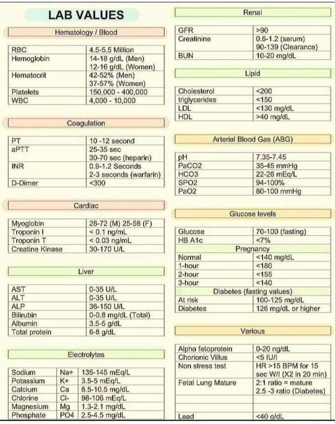 Lab Values