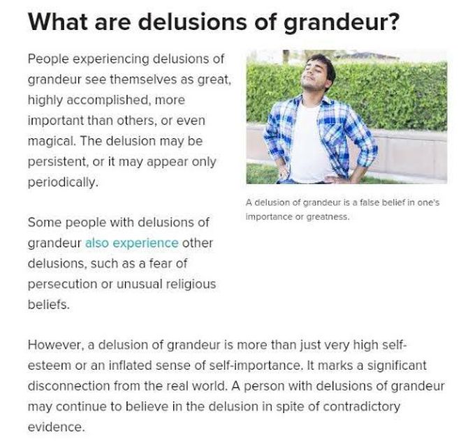 Delusional grandeur