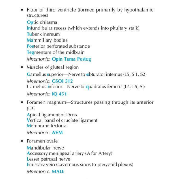 #Anat #Mnemonics