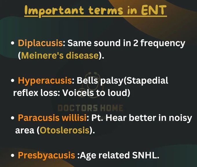 Important ENT Terms