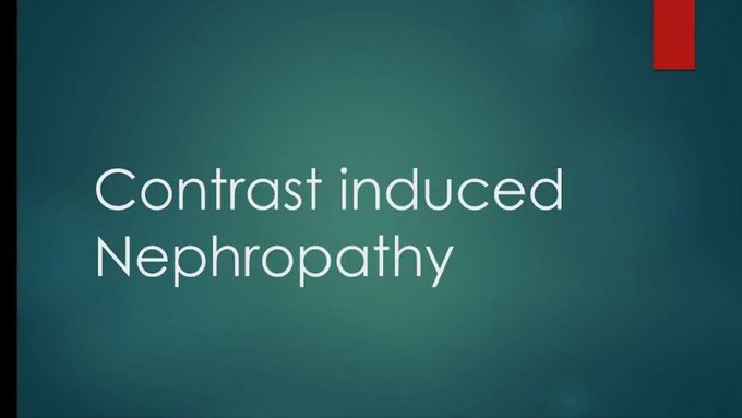 Flashcard- contrast induced nephropathy