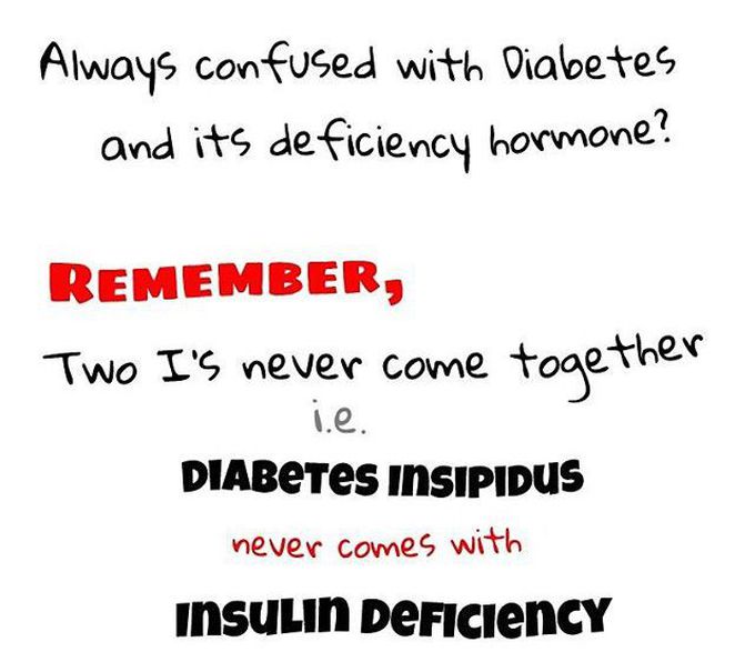 Stop getting confused b/w Diabetes Insipidus and Diabetes Mellitus