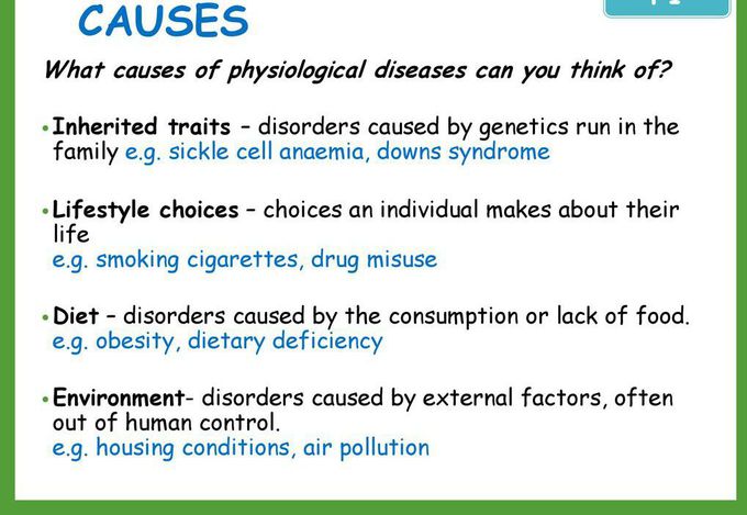 Cause of physiological diseases.