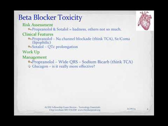 Toxicity of Beta Blocker