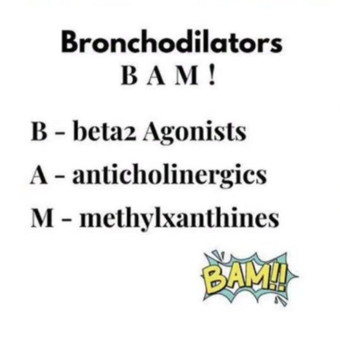 Bronchodilators Mnemonic