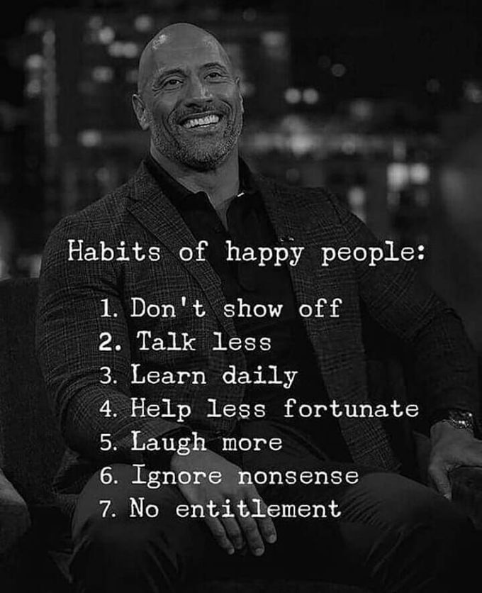 Habits of happy people