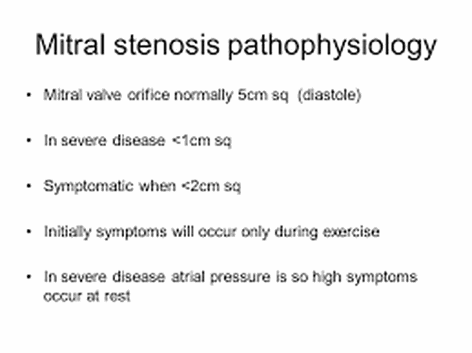 Mitral Stenosis - Pathophysiology