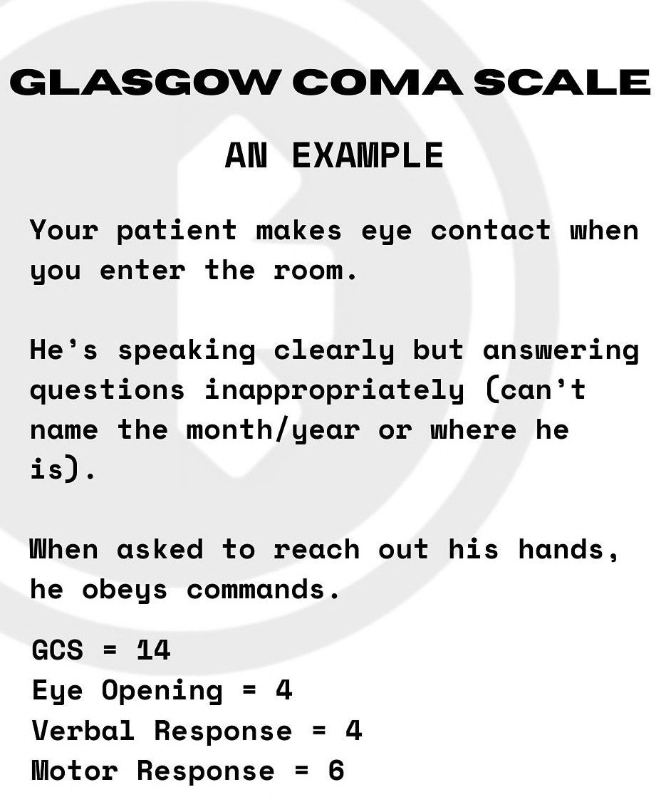 Glasgow Coma Scale- An Example - MEDizzy