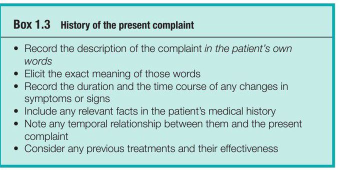 History of present complaint