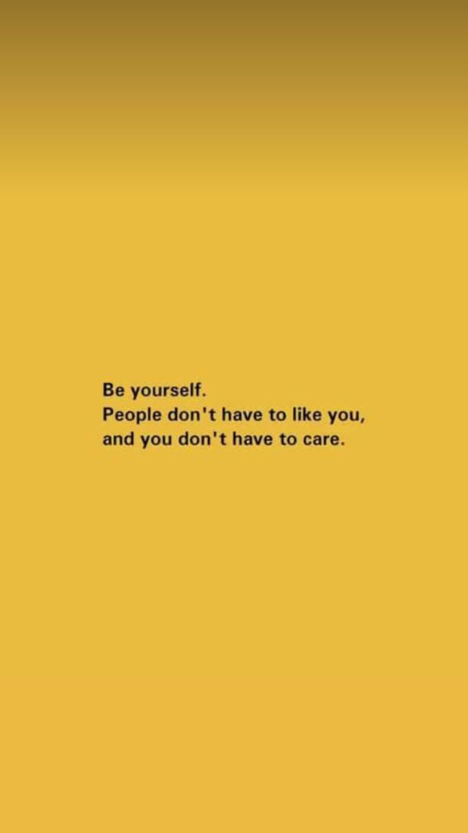 Be yourself