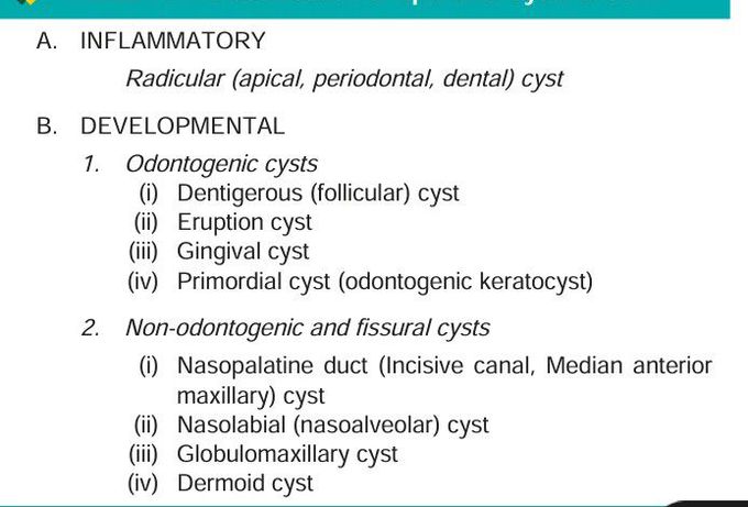 Jaw cysts