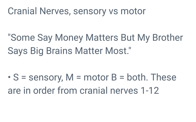 Crainal nerves motor or sensory