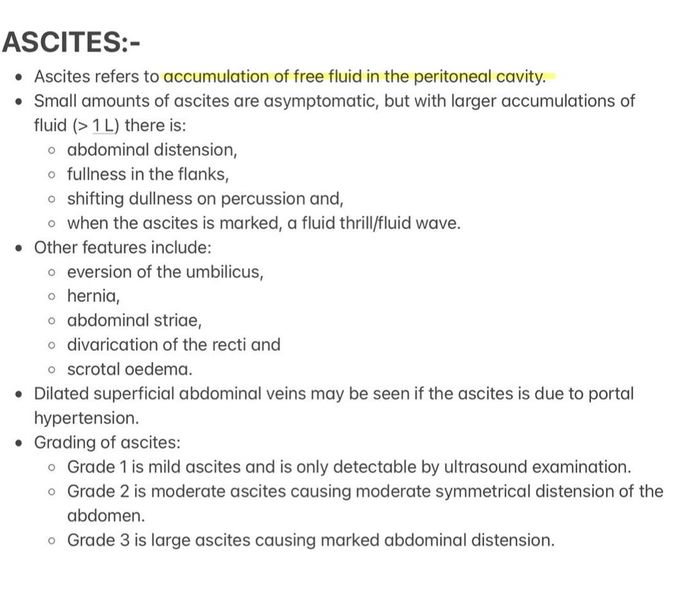 Ascites I