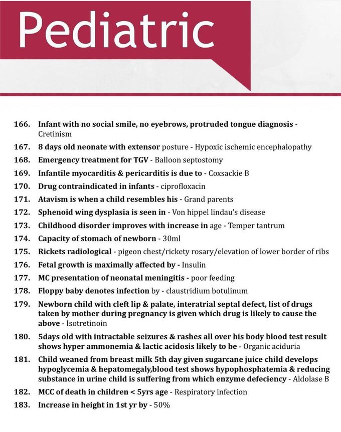 Pediatrics Pointers- VII