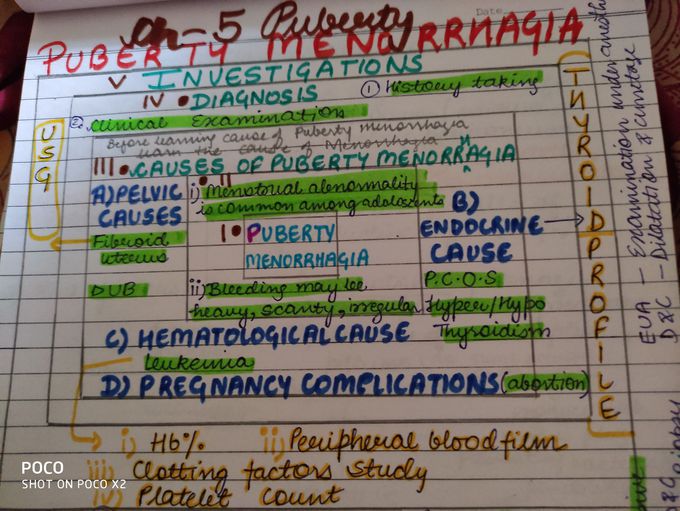 Do study puberty menorrhagia.