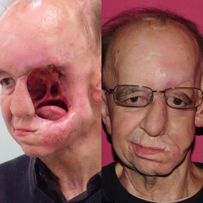 His face was 3D printed!!