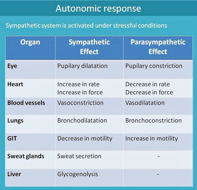 Autonomic Response